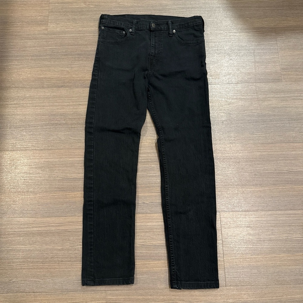 Levi’s 32x30 Men's Black Wash Denim Jeans Straight Relaxed Fit
